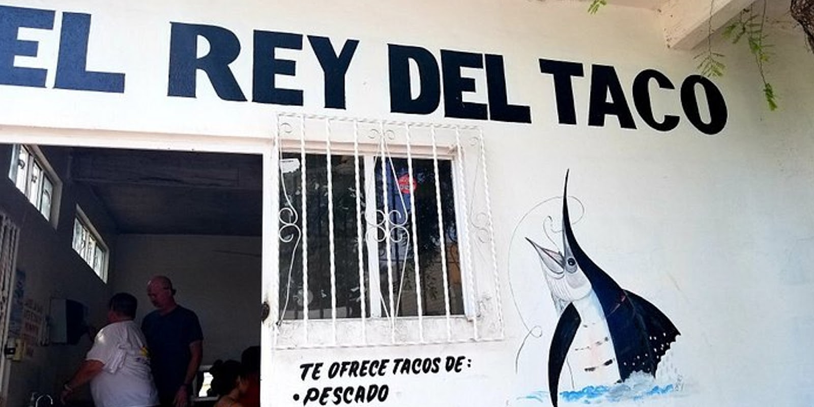 Outside of El Rey Del Taco - a popular local taco joint in Loreto, Baja California Sur