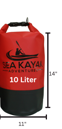 Sea kayak adventures red 10L dry bag