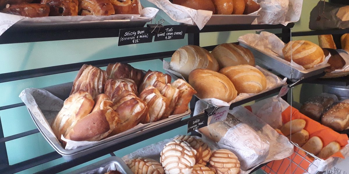 fresh baked bread loafs