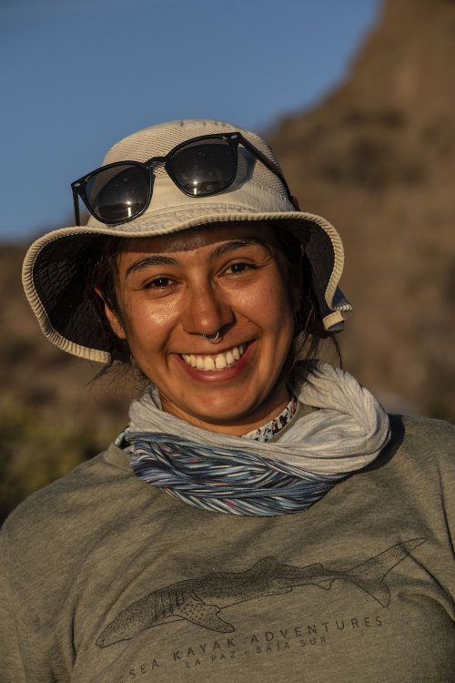 Sea Kayak Adventures La Paz kayaking guide, Tannia, smiling for a portrait.