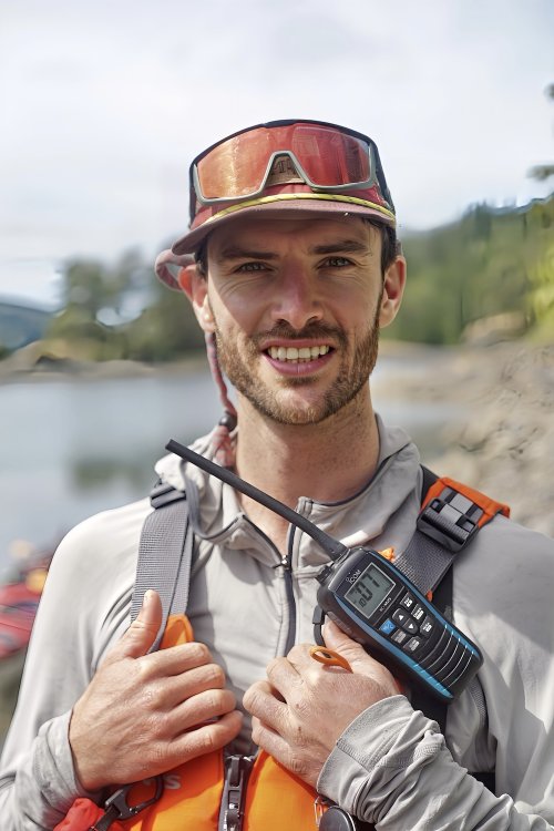 British Columbia Sea Kayaking guide smiling for a portrait