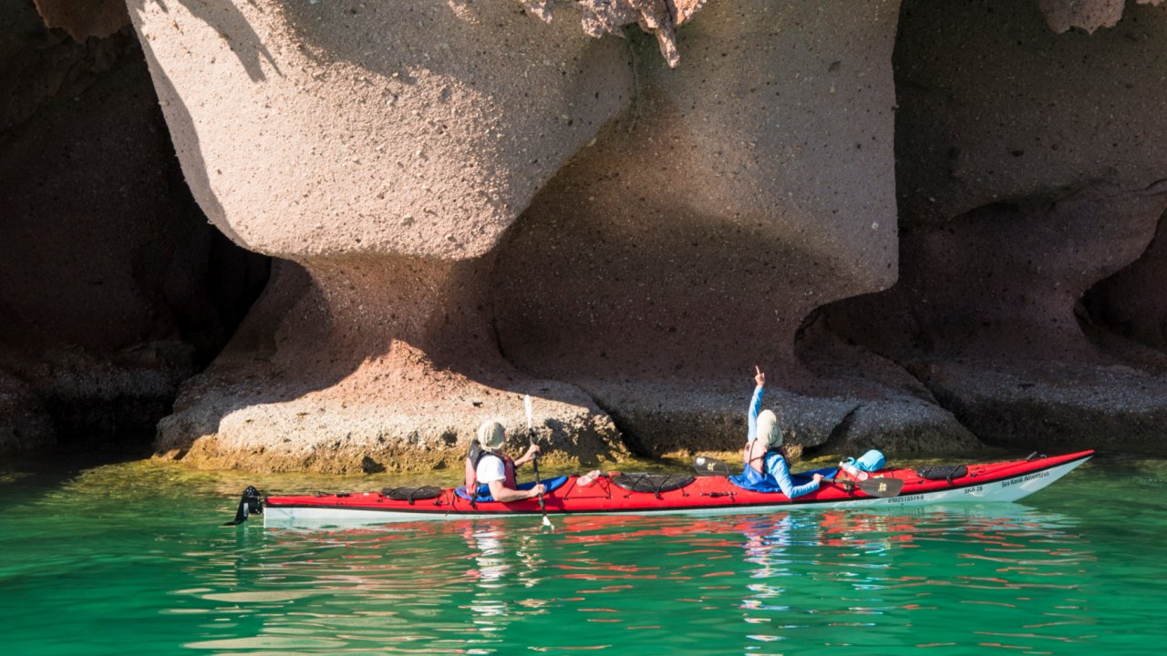 sea kayak outside of LaPaz