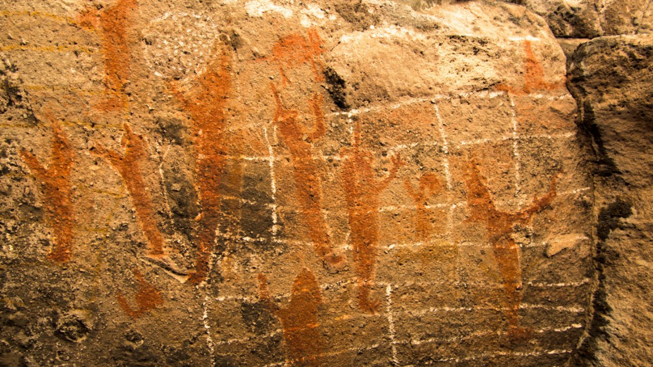 ancient rock art in sierra de san fransisco mountains baja