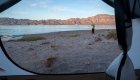 View from inside the tent in Loreto Bay