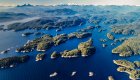 Broughton Archipelago in Canada from above