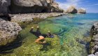 woman snorkeling in sea of cortez