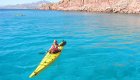 sea kayaker in Baja 