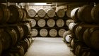whisky barrels in Scotland distillery