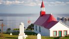 white church in Tadoussac Quebec